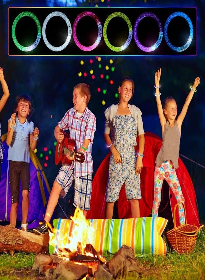 Newvent ® LED Bracelets Party Supplies for Kids Adults, LED Glow Stick Bracelet for Party Birthday Concerts Night Events (Pack Of 5, Multicolour) - Image 2